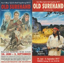 Karl-May - Spiele Bad Segeberg  / 2x Flyer 2017 ( siehe Scan )