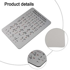 Braille Alphabet Lerntafel erhöhte Punkte mit Zahlen und Satzzeichen