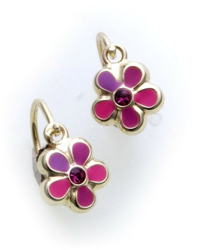 Kinder ohrringe bouton blume - ohrringe,