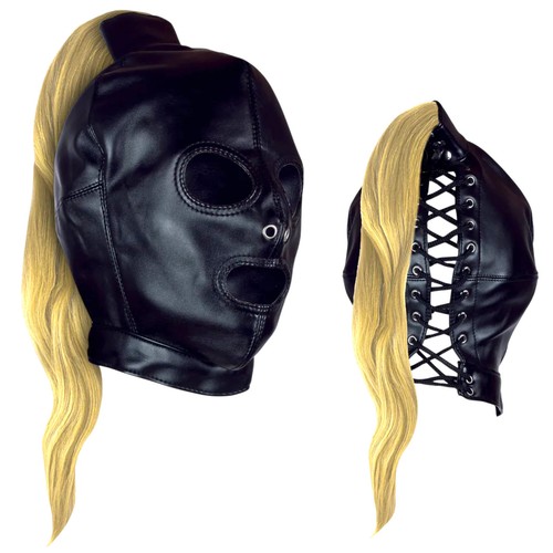 Pony maske kunstleder - maske,