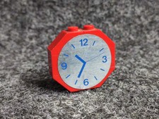 Lego BA017pb02 Bahnhof Uhr rot