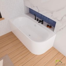 Badewanne halb freistehend Eckwanne 165 175x75 180x80 links Wandbadewanne Acryl