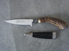 Trachtenmesser, Hirschhorn, Solingen 440C, Bayrischer Löwe 