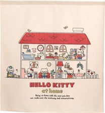 HERGESTELLT in JAPAN Sanrio Hello Kitty Familie Kurzer Vorhang Wandteppich Zi...