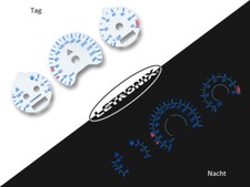 LETRONIX Plasma Tacho Tachoscheiben Mercedes W202 W208 W210 vor Bj.99 260Km/h
