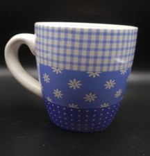 Große Pflanzentasse Keramik Pflanztopf Tasse Blumentopf ø 13 / H 13,5 cm Blau