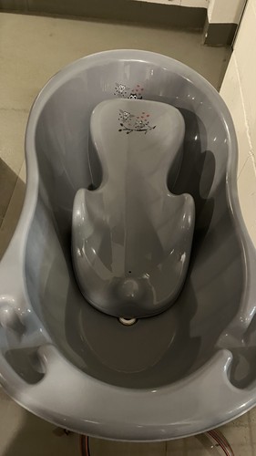 Babybadewanne grau mit gestell - grau,