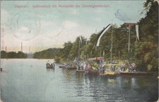 EK64, AK, Ansichtskarten, Postkarten, Chemnitz, Schlossteich, Bootsplatz, 1907