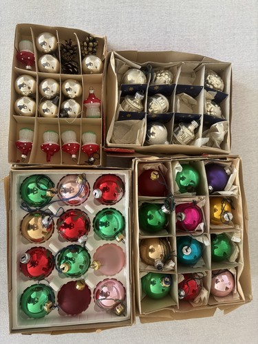47x ddr weihnachtskugeln bunt - ddr,