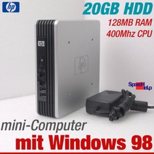 HP MINI-COMPUTER PC FÜR WINDOWS 98 OLD DOS GAMES 400MHZ 20GB HDD RS-232 PARALLEL