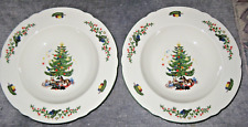 2 Suppenteller Teller Seltmann Weiden Marie-Luise Weihnachten Porzellan Geschirr