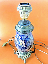 Tischlampe, Keramik - Handgemaltes Blumenmuster - Vintage - Perfekter Zustand