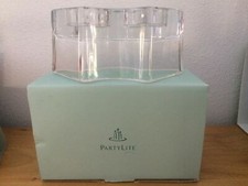 Teelichthalter Wasserwellen Edel Rar Partylite Glashalter noch drei vorhanden