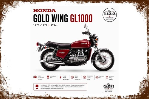 Blechschild honda goldwing - blechschild,