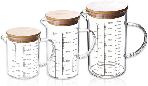 Messbecher set aus glas - messbecher, 3