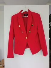Exklusiver Roter Blazer Mango M Goldene Knöpfe Edel Sexy Damen Jacke Weste