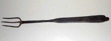Antike alte Metall Fleisch Gabel geschmiedet Handarbeit über 100 Jahre alt