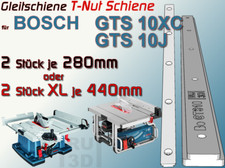 T-Nut Schiene, Gleitschiene f. BOSCH GTS 10 Tischkreissäge, Schiebeschlitten