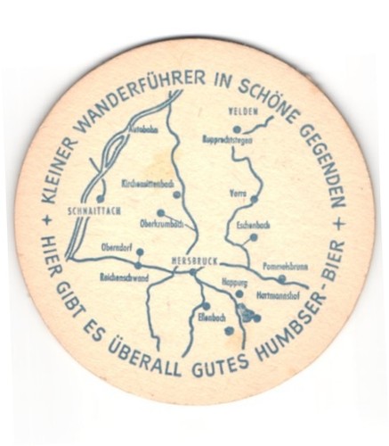 Bierdeckel humbser bier - bier,, karte