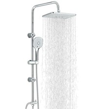Duschset Duschsystem Regendusche mit Handbrause Duscharmatur Dusche Kopf Chrom