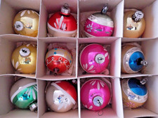 DDR  Karton Tannenbaumkugeln