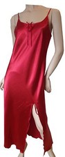 Nachtkleid Satin weinrot -