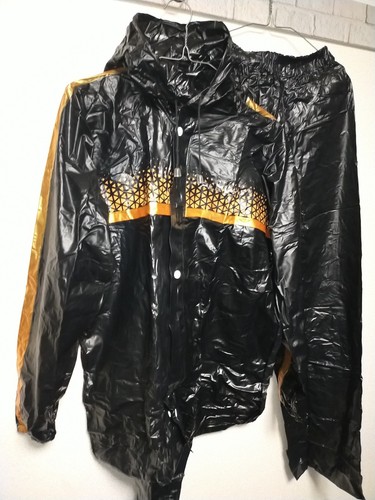 Schwarz mit orange streifen - orange,