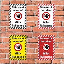 Schild wild ruhezone - schild, bitte