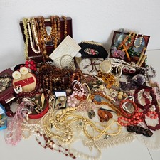 Modeschmuck alt antik aus Nachlass konvolut unechter Bernstein