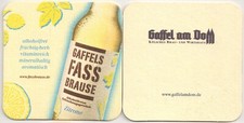 Gaffel Kölsch - Bierdeckel "Gaffels Fassbrause - Gaffel am Dom"