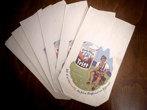 Alte vintage papiertüten - alte, vintage-papiertüten