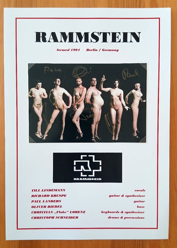 Rammstein original autogramme - original,