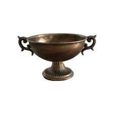 Schale Amphore auf Fuß Gold Metall Dekoschale Vintage Weihachtsdekoration