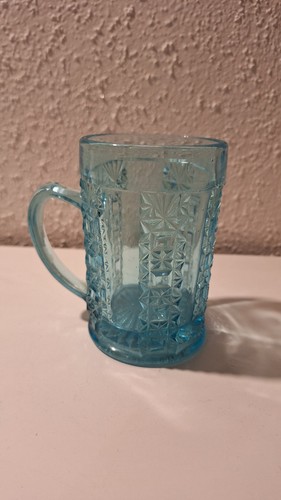 Pressglas antik blau mit