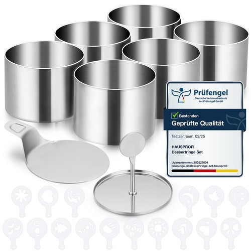 Dessertringe set edelstahl - set,