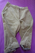Kniebundhose Cord v. Du Ponts - beige Schnürbundhose - Gr. 21 - 60er/70er Jahre