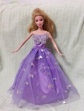 Barbie Kleid Lila Glitzer