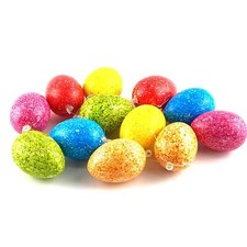 12 Ostereier 6 cm Kunststoff marmoriert farblich sortiert zum Hängen