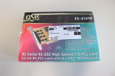 EXS EX-41098 8S Serial RS-232 High Speed I/O PCI Card 32/64-bit card 8x FIFO