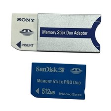 512MB SanDisk Memory Stick Pro Duo Magicgate Speicherkarte + Sony Duo Adaptor