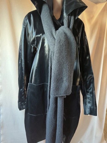 Damen mantel schwarz lackiert - damen,