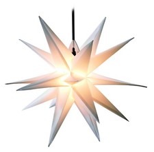 Außenstern weiss - weiss, 3d
