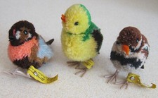 Steiff - 3 Wolltiere / Vögel