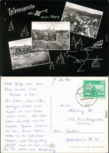 Ansichtskarte wernigerode - ansichtskarte,