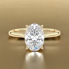 14K Gelbgold Ehering Oval