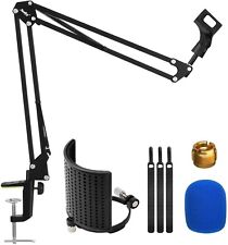einstellbare Aufhängung Mikrofonarm Mikrofon Ständer mit Double Pop Filter