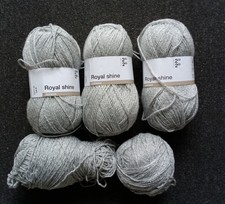 500g Wolle hellgrau mit