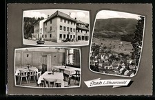 AK Elzach i. Schwarzwald, Blick auf den Gasthof Adler, Innenansicht 
