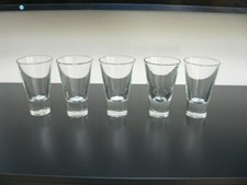 5 Vintage Shot Gläser Vodka Schnaps Likör 11 cm x 7 cm Stamper Tequila Ouzo