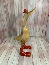 Laufente rot hut stiefel holz - laufente,